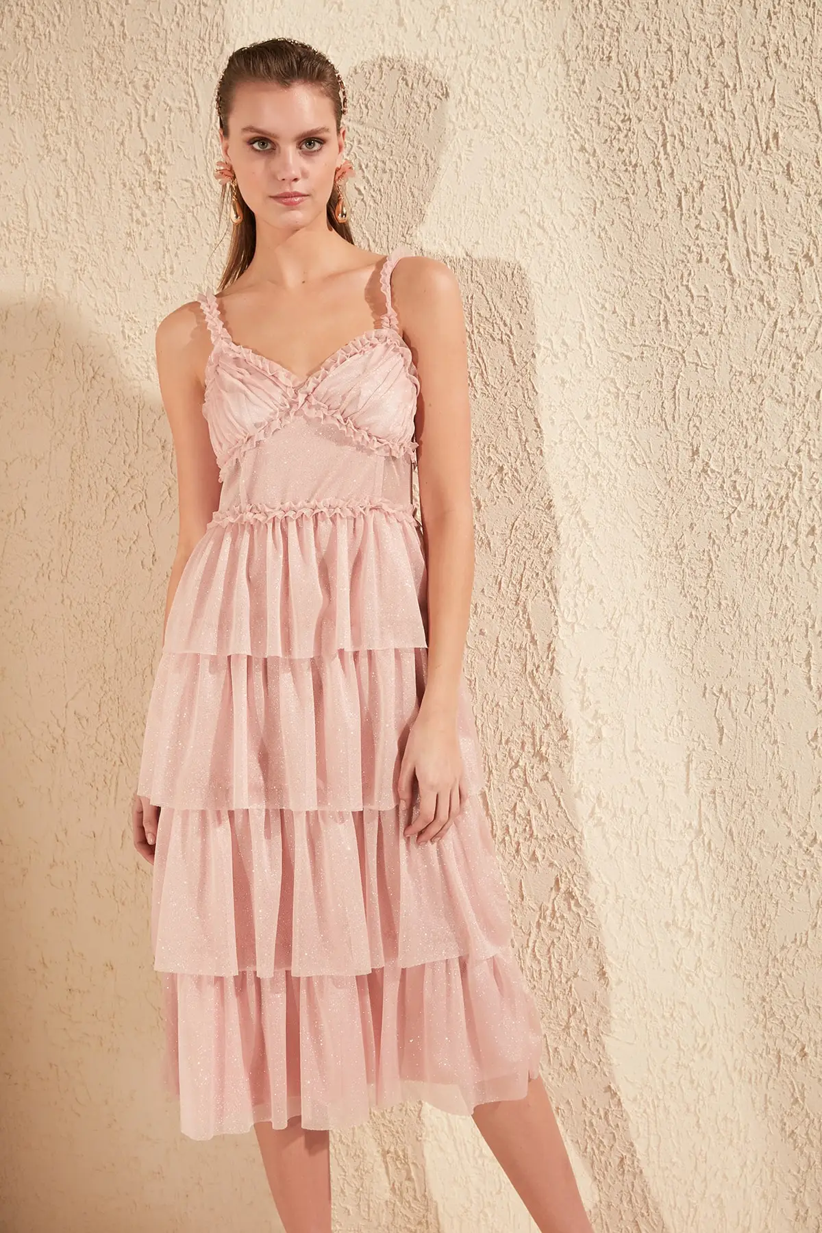 Платье с оборками TPRSS20EL0212|Женские платья| |