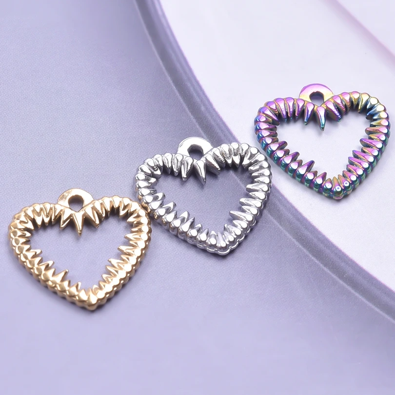 

Metal Thorn Love Hearts Bulk Charms For Jewelry Making Stainless Steel Charm In Bulk Handmade Necklace Earring Pendant Supplies