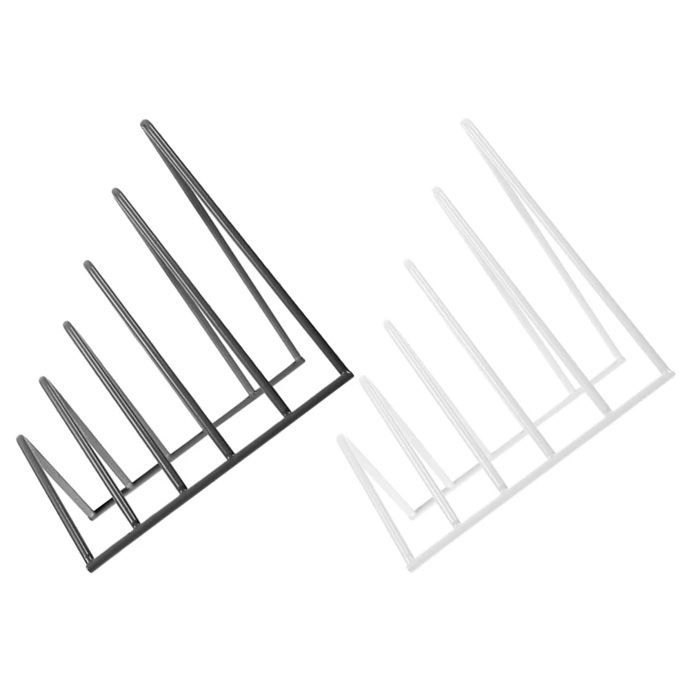 

2 Pcs Bookshelf Ends Decorative File Holder Desk Organizer Accessories Stand Desktop Rack Shelves Storage