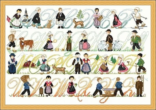 Рабочий набор для вышивки крестом девочек и мальчиков 70-51 своими руками 28 карат 14