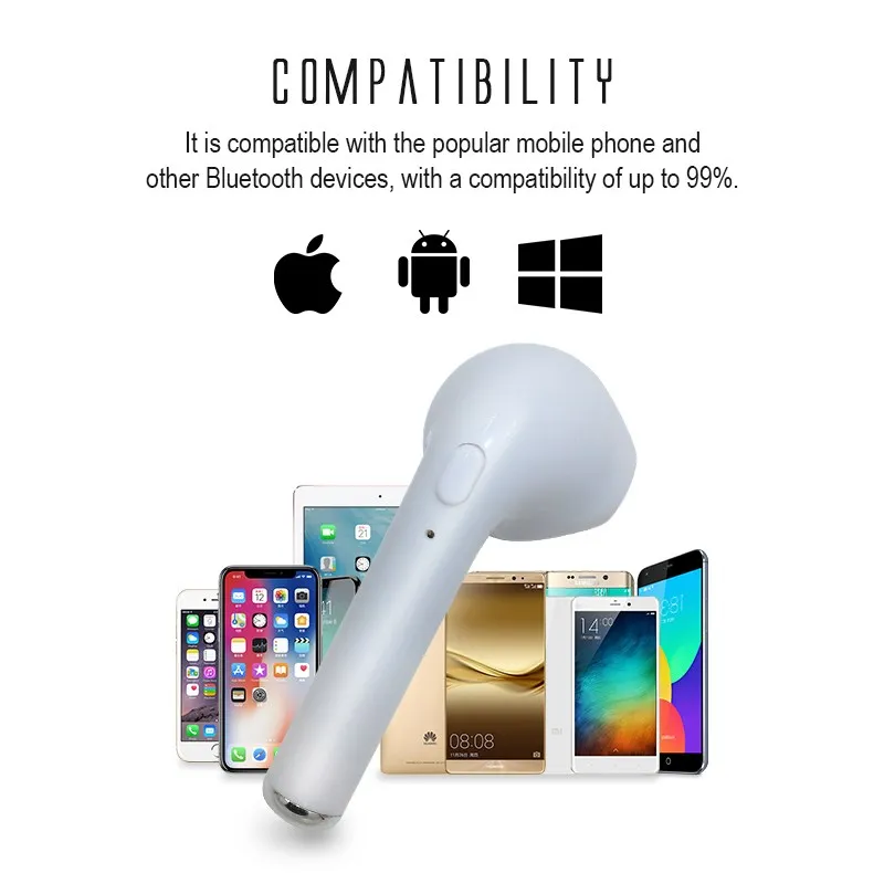 

I7 Wireless Headphones Bluetooth 4.2 Earphones Sport Earbuds Headset With Mic Charging Box Headphones For All Smartphone