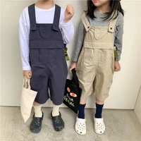 kids summer overalls girls sleeveless jumpsuit boys rompers baby playsuit shorts clothes korean style childrens suspender pants