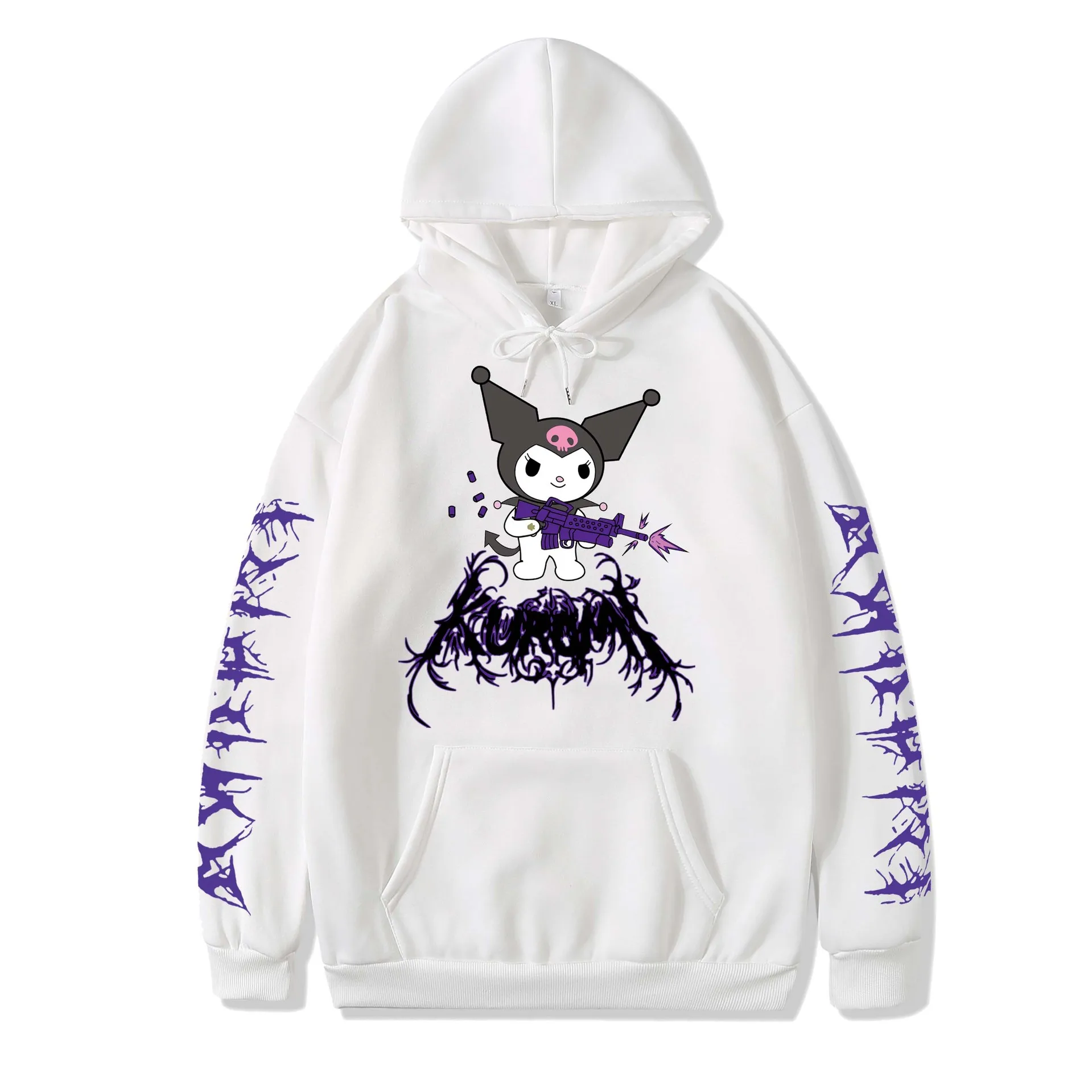 

Sanrio Sweater Kuromi Hoodie Men's and Women's Gothic Top Winter Clothes Women Anime Hoodie