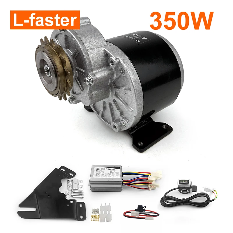 

36V 350W Electric 16T Freewheel 9T Gear Brush Motor Conversion Kit With Mounting Plate Throttle
