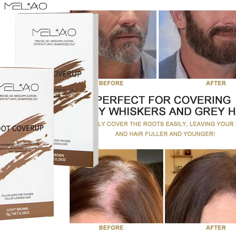 Root Cover Up Instantly Cover Grey Concealer Touch Up Highlights Create Thicker Looking Hairline Water Resistant Sweat Resistant
