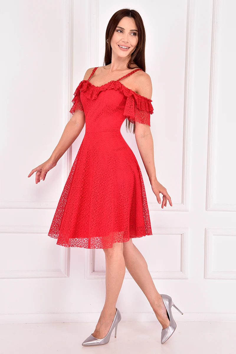 

Lacy Dress Red ZNG3095