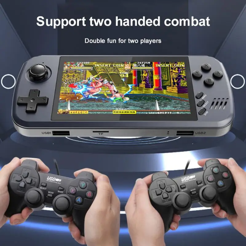 

X45 4.5-inch IPS Screen 854 * 480 Hand-held Retro Game Console ATM7051 Quad Core A9 Children's Gift Supports Multiple PS1