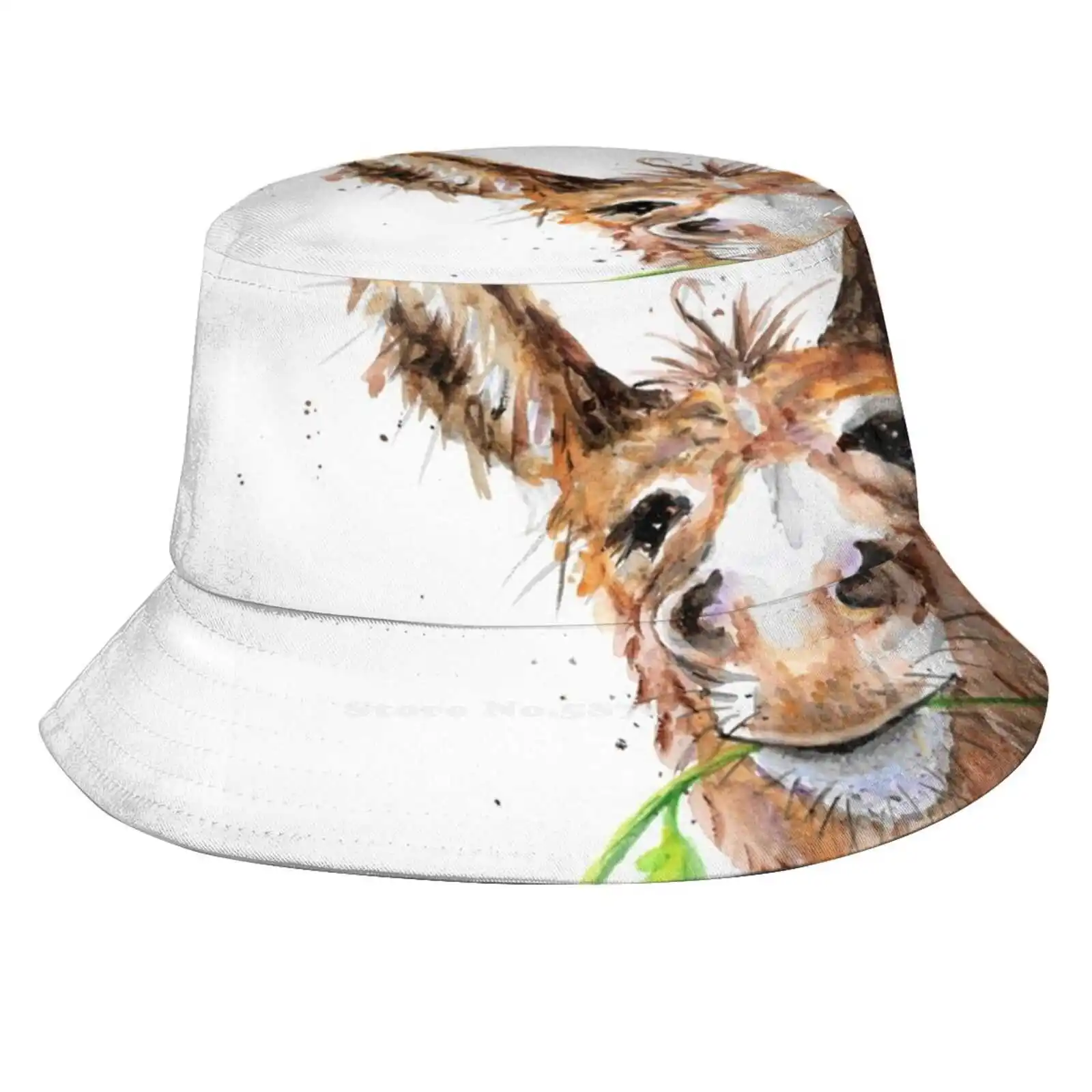 

Милая бешеная шапка-мешок с цветочным принтом осла, Солнцезащитная шапка, бешеный Ослик, Marjansart, Ослик с цветком, желтый цветок, дружба