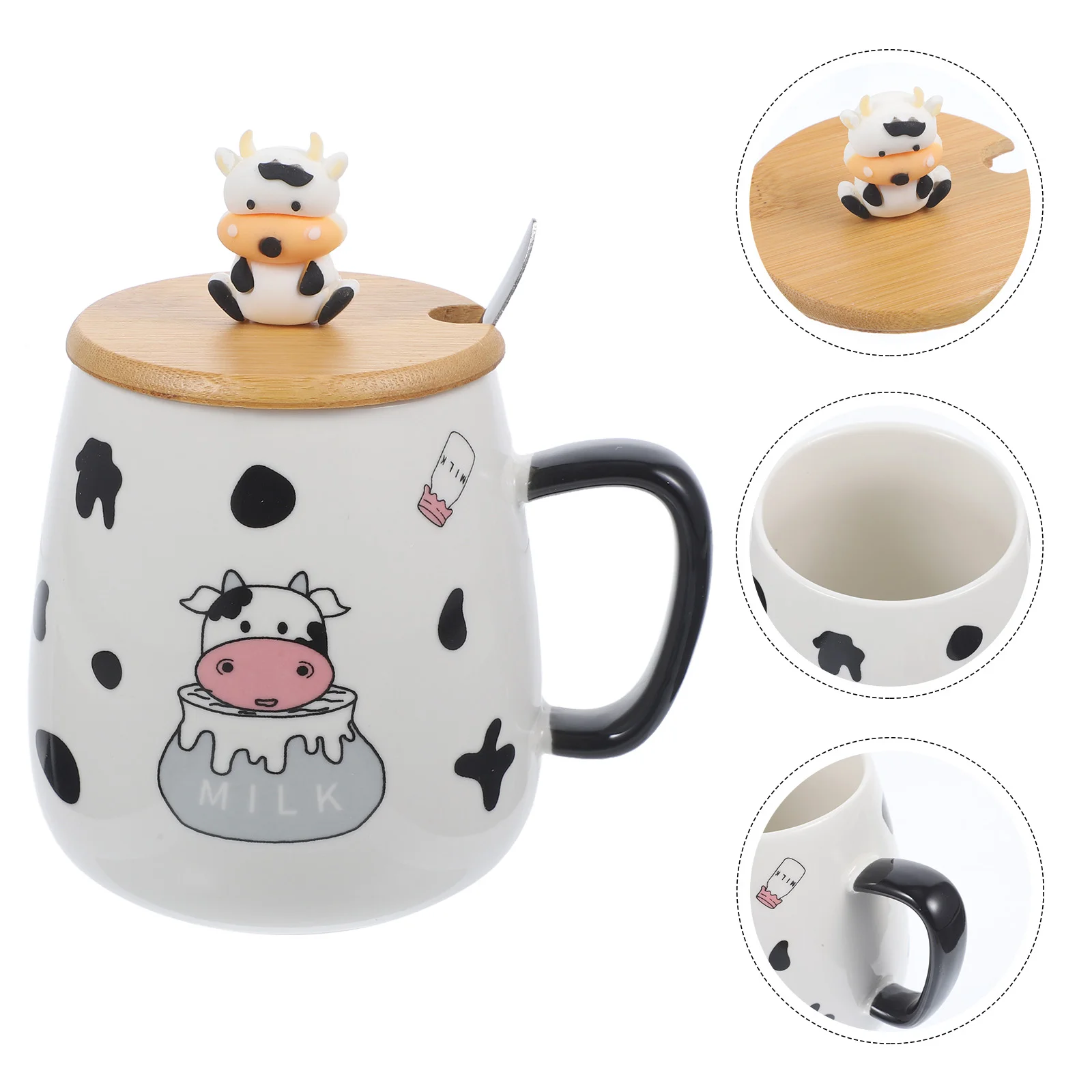 

Kids Cups Lid New Year Cup Gifts Drinking Glasses Lids Cute Cow Mug Ceramic Espresso Cup Cow Face Mug The Cow Ceramic Milk Mug