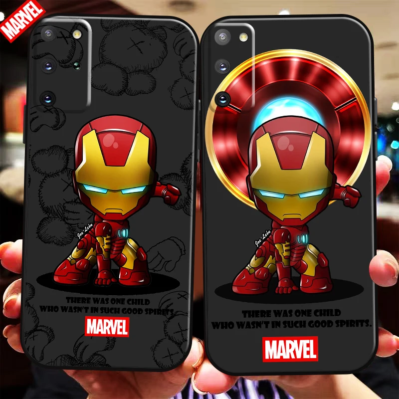

Marvel Cartoon Iron Man Spiderman For Samsung Galaxy S21 S20 Plus Ultra FE 5G Phone Case Silicone Cover TPU Liquid Silicon