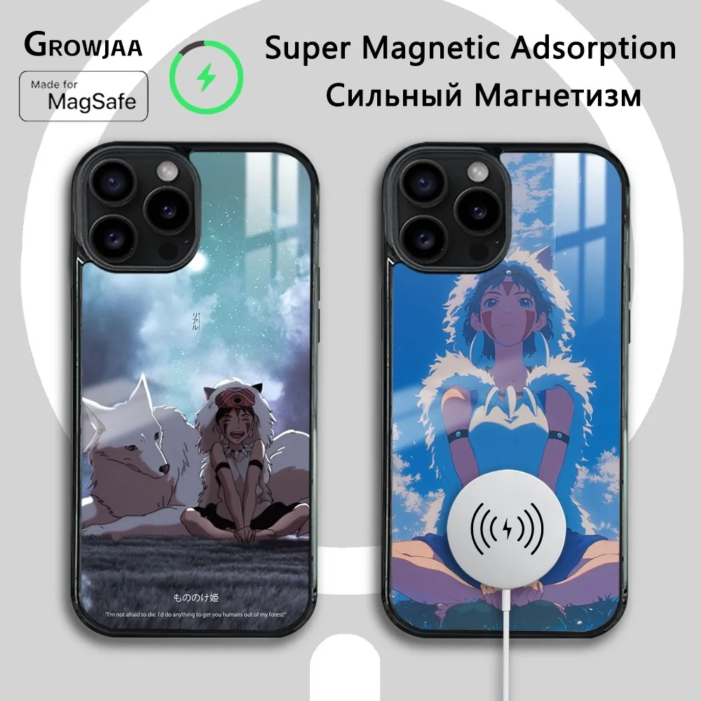 Чехол для телефона с изображением аниме P-Princess M-Mononoke iPhone 16 15 14 13 12 11 Pro Max Plus Mini новый