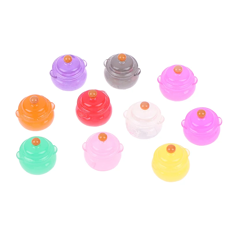 

Миниатюрный Кукольный домик 1:12, 5 шт., кастрюля для приготовления супа из смолы, котёл, сковородка с крышкой, кухонные аксессуары, игрушки