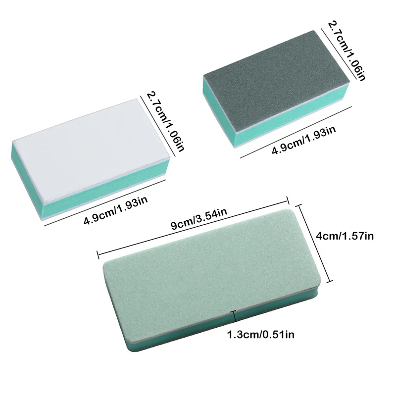 Двусторонняя буферная пилка для ногтей зернистость 1000 полукруглый Полировочный