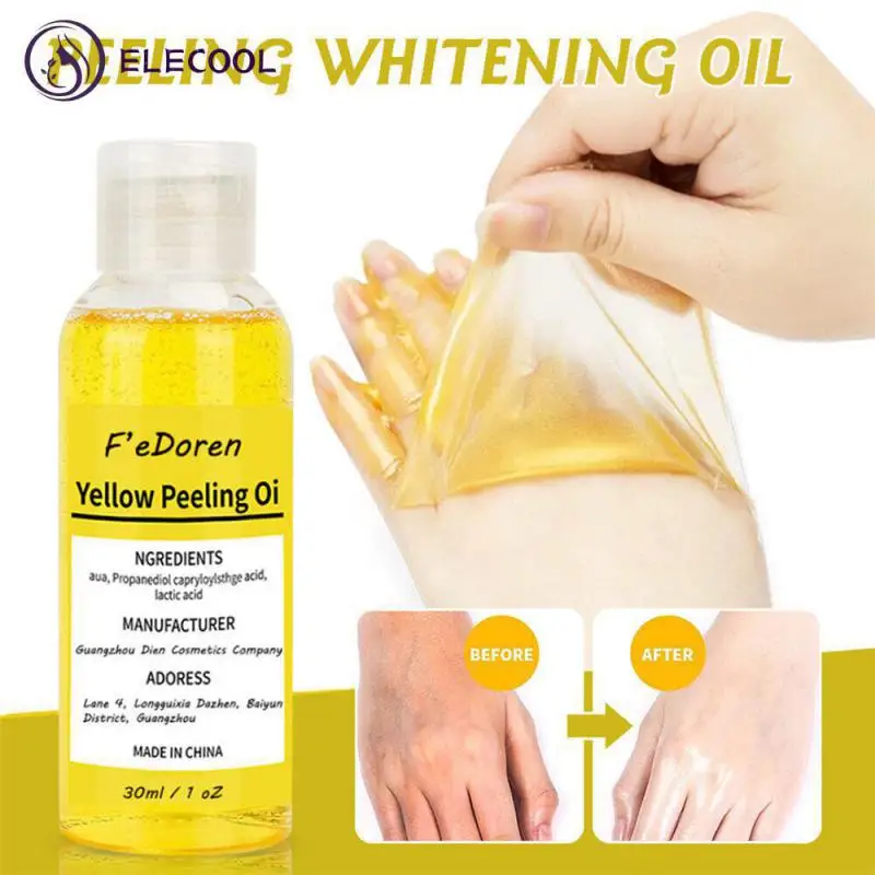 

Body Exfoliation Yellow Peeling Oil Bleaching Dark Skin Remove Arm Knee Legs Melanin Brightening Whitening Beauty Skin Care 30ml