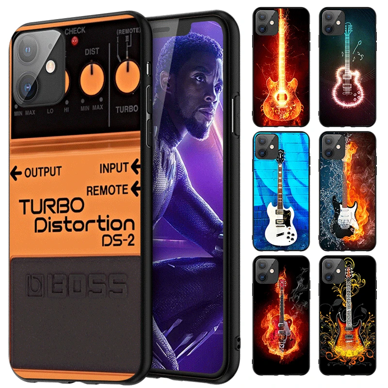 Phone Case for OPPO A5 A7 A5S A31 A8 A9 A15 A35 A16 A16S A55 A52 A92 A72 2018 A3S tpu cover guitar blue music note Electric bass