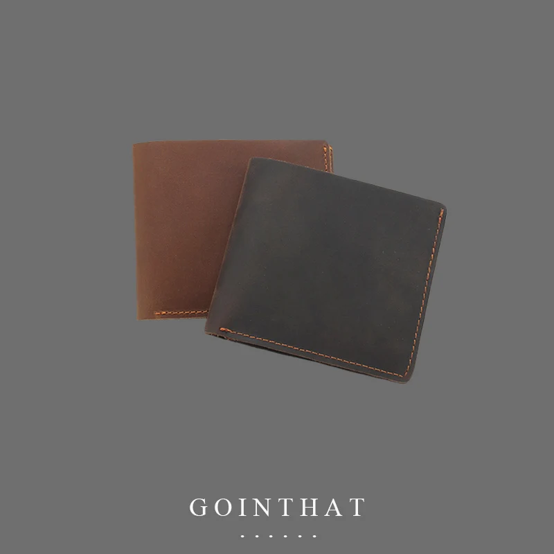 

Slim Wallet Men Mini Original Genuine Leather Wallets For Women Coin Purses Pocket Small ID Credit Card Holder Bifold Fashion