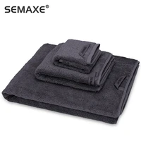 SEMAXE 100  Cotton Towel Set High-grade Bathtowel Facetowel Handtowel Soft Bath Face Towel Bathroom Towel Sets Grey Pieces