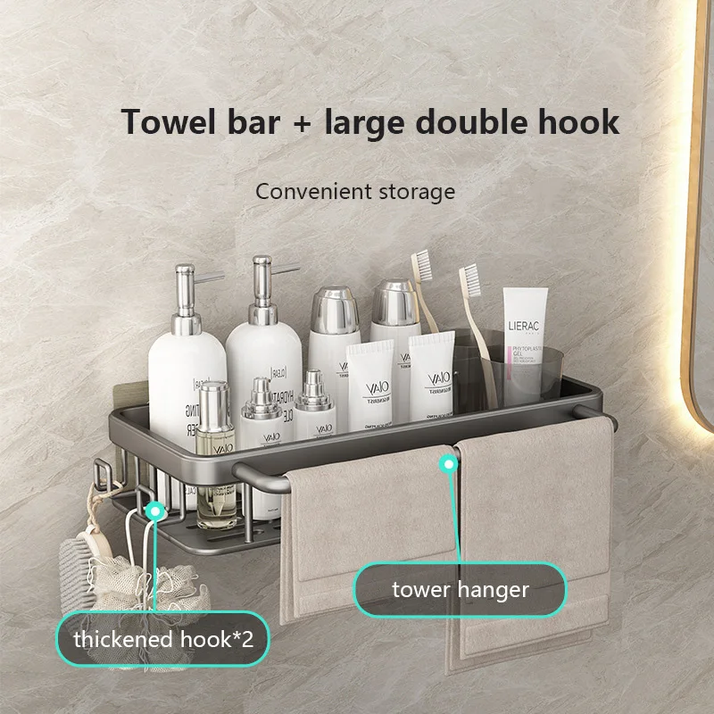 Полки для ванной комнаты из алюминиевого сплава настенный органайзер кухни и