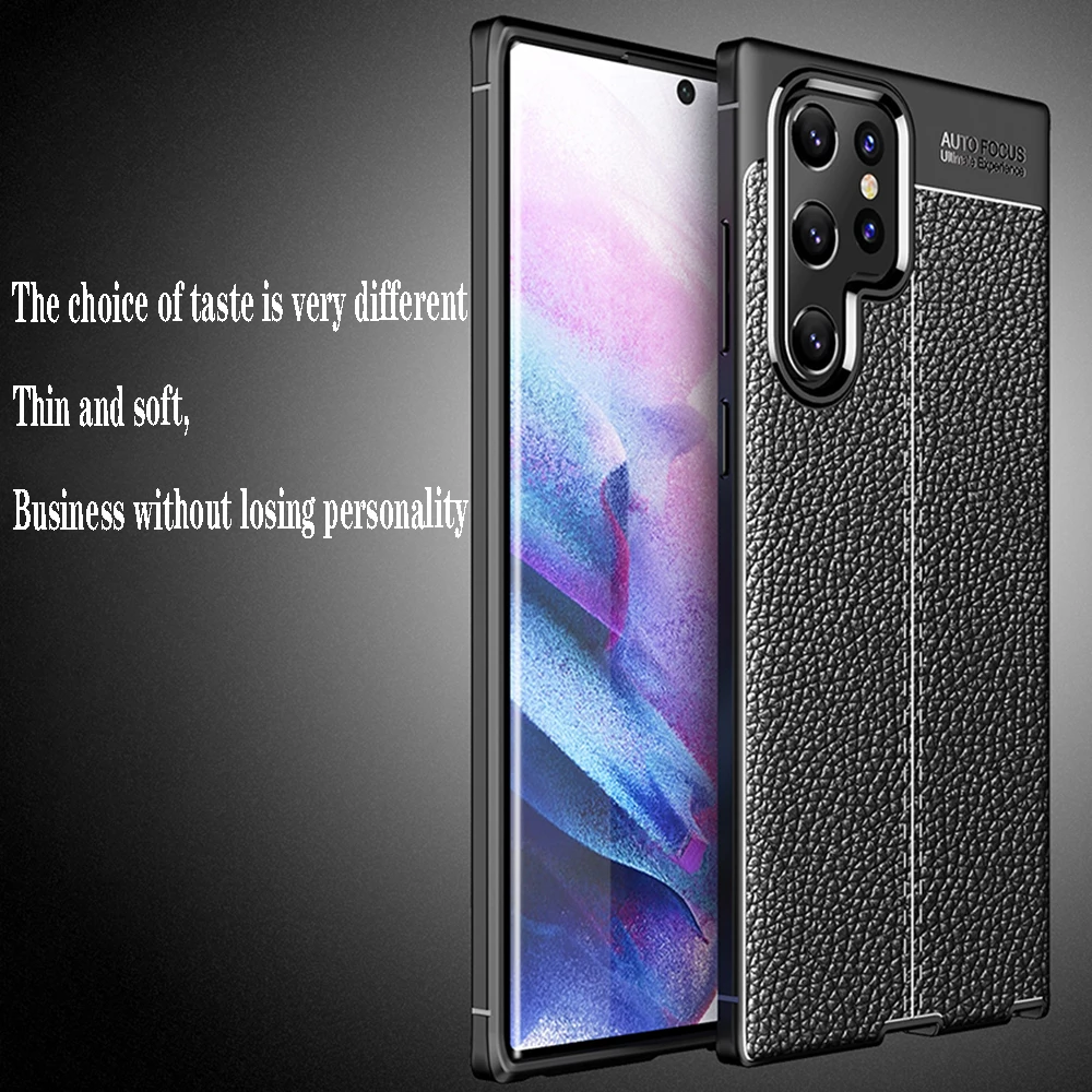 

Samsung S22 S21 S30 S20 S10 S9 S8 S7 Note20 Note10 Note9 Note8 Pro Uitra Plus 5G phone case Lychee Print Silicone Case Protector