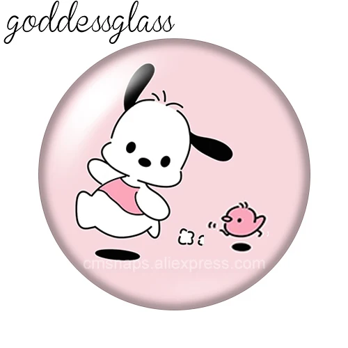 MINISO Sanrio почтовый Каваий 10 шт. 12 мм/18 мм/20 мм/25 мм круглый фото стекло кабошон