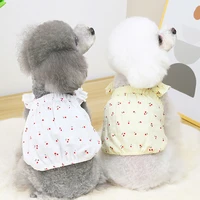 s xxl summer cherry pet suspender dress dog skirt designer dog clothes for small dogs puppy clothing pet product dog supplies