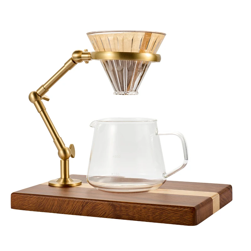 

Самый популярный медный и деревянный латунный аксессуар для кофе с деревянной основой роскошный инструмент для кофеварки