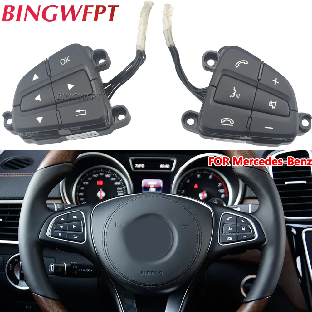 

Original A0999050700 FOR Mercedes-Benz Steering Wheel Button CLS CLA GLA ML SL A0999050600 A B 176 117 GLE 447 218 292 218 242