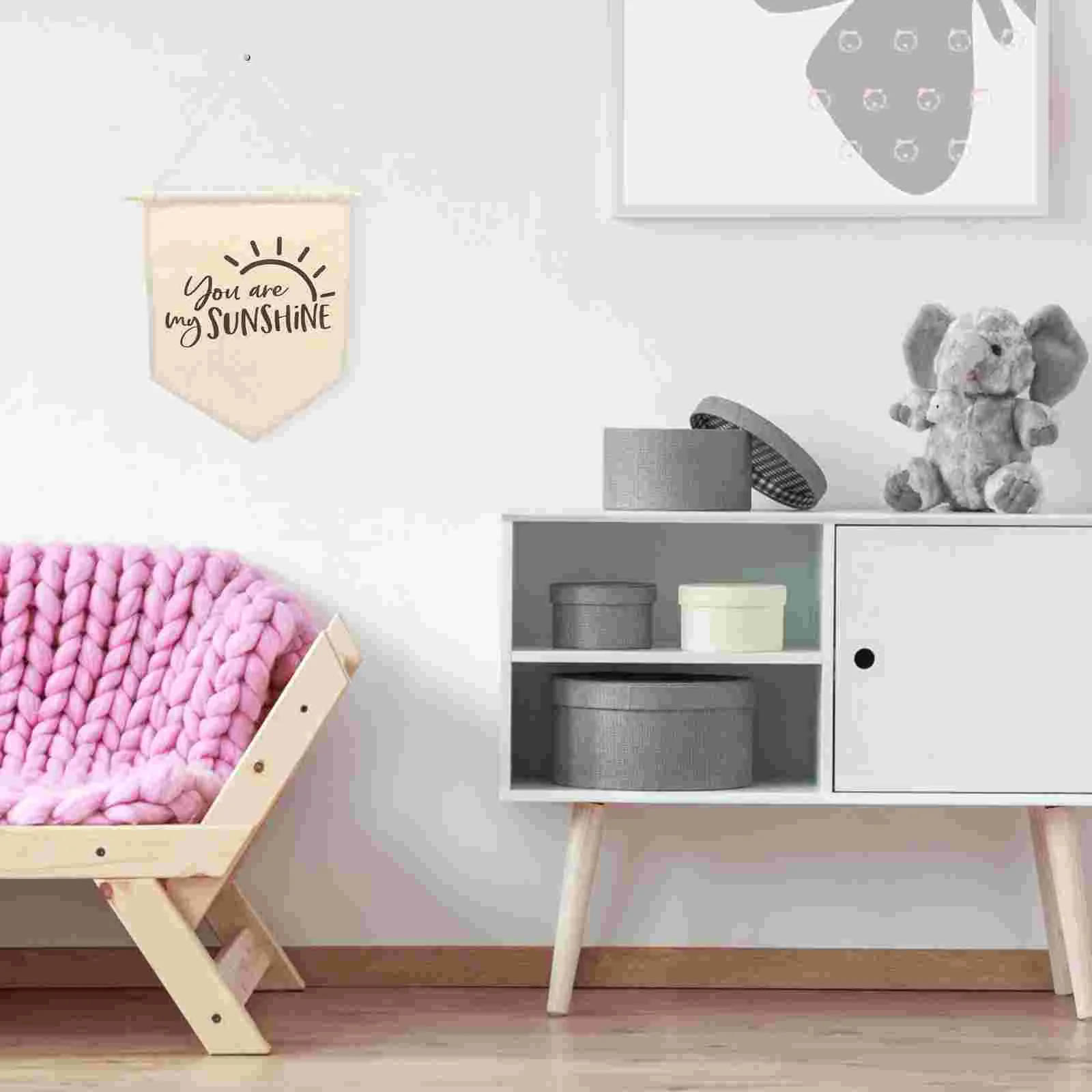 

Banner Wall Hanging Canvas Flag Tapestry Alphabet Banners Decor Room Displaykids Background Cloth Garden Birthday Blank Hanger