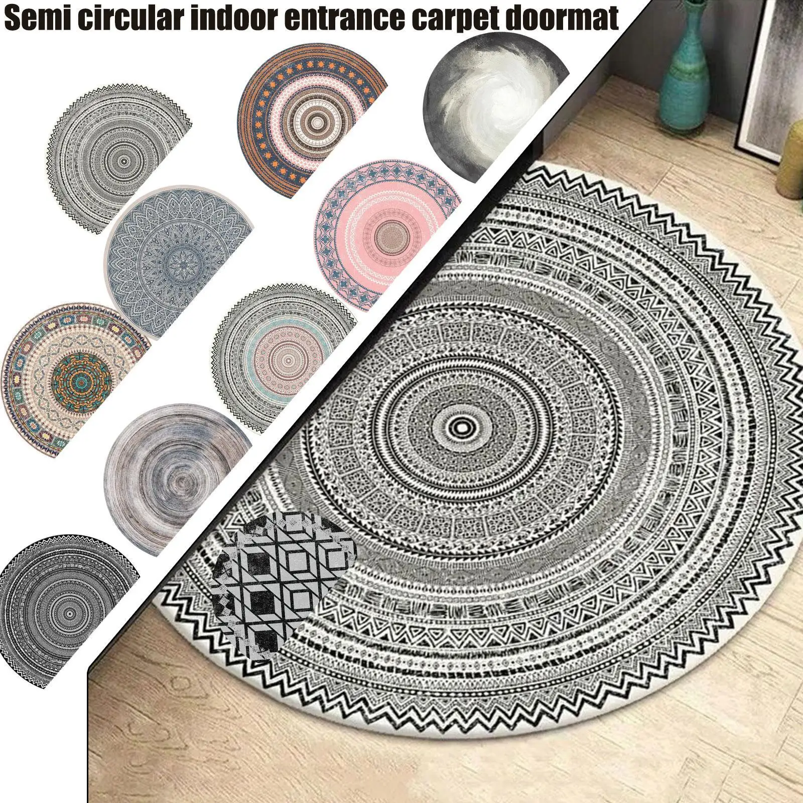 

Bohemian Mat Geometric Doormat Indoor American Style Non-slip Soft Decor Floor Carpet Kitchen Bedroom Bathroom Kitchen Rug