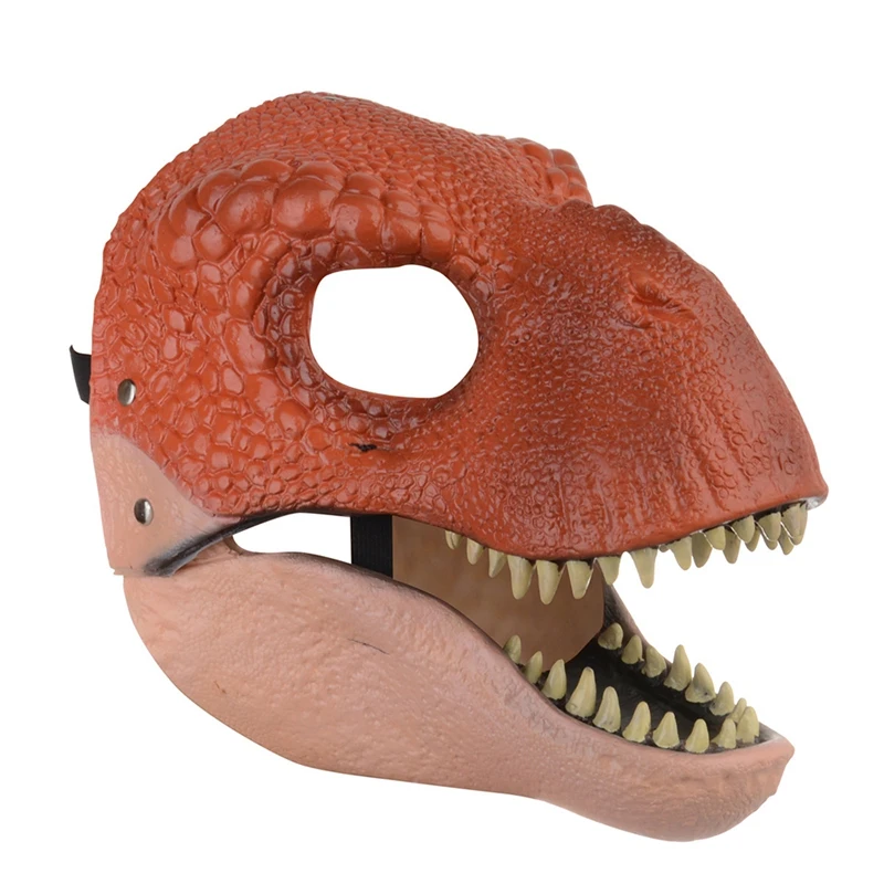 

Halloween Dinosaur Mask Open Mouth Latex Horror Headgear Cosplay Prop TYRANNOSAURUS REX Mask