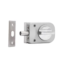 1set glass door lock stainless steel brushed surface anti corrosion 10 12mm punch free spare tools for bathroom balcony