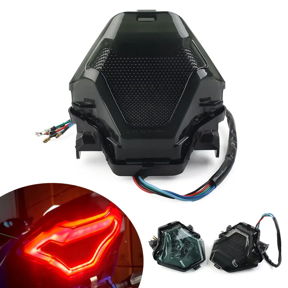 

Motorcycle Integrated LED Tail Light Turn Signals For Yamaha YZF R3 R25 Y15ZR MT07 FZ07 LC150