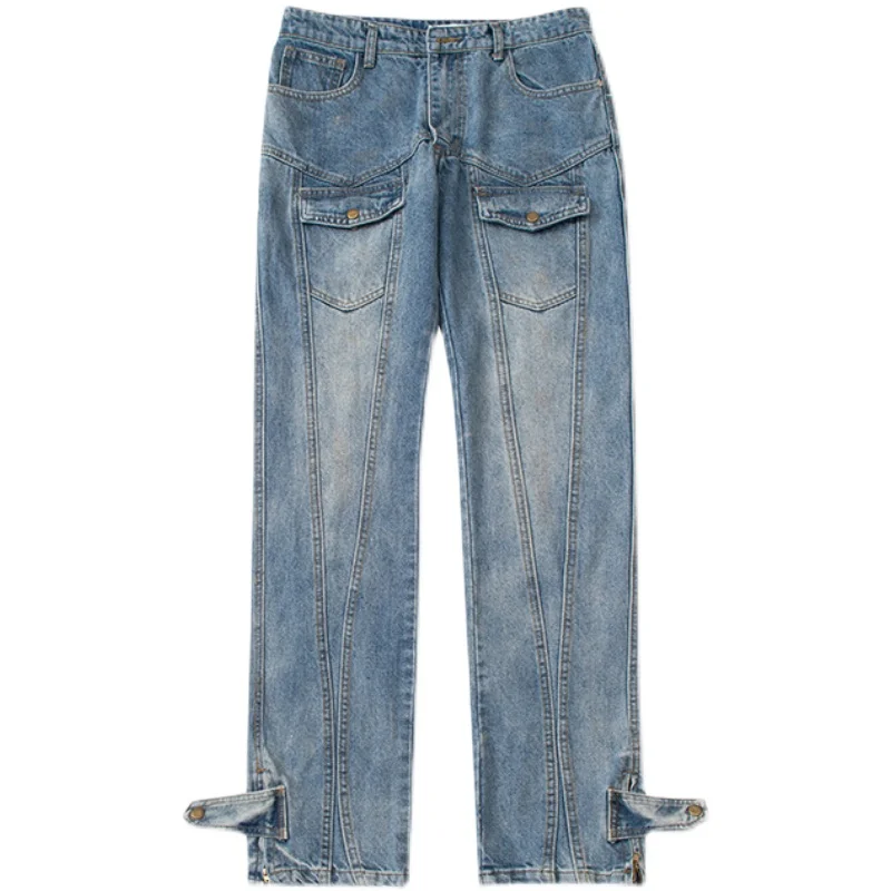 Men Jeans High Street Hip Hop Vibe Style Unisex Loose Jeans Korean Fashion Jeans Hip Hop Men Clothing Y2k Pants Men Men Clothing