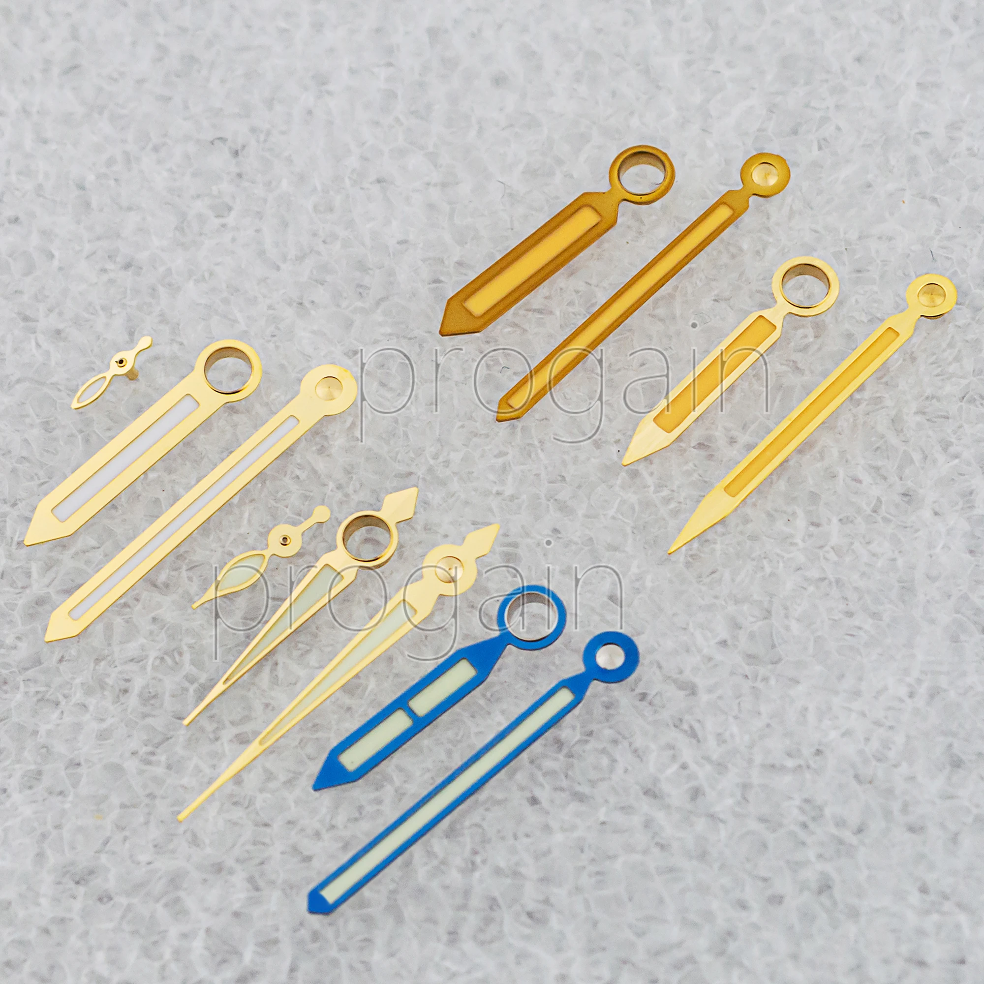 Модифицированные стрелки часов для PAM 6154 золотые иглы зеленые светящиеся