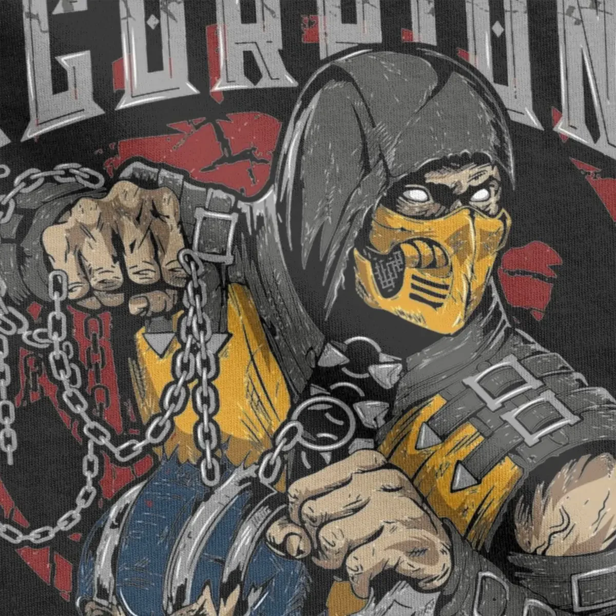 Мужская футболка с коротким рукавом 100% хлопок принтом скорпиона