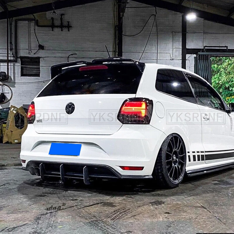 Для VW Polo MK5 GTI 6R 6C 2009-2017 Стиль Задний спойлер на крышу Крыло ABS Авто Запасные части