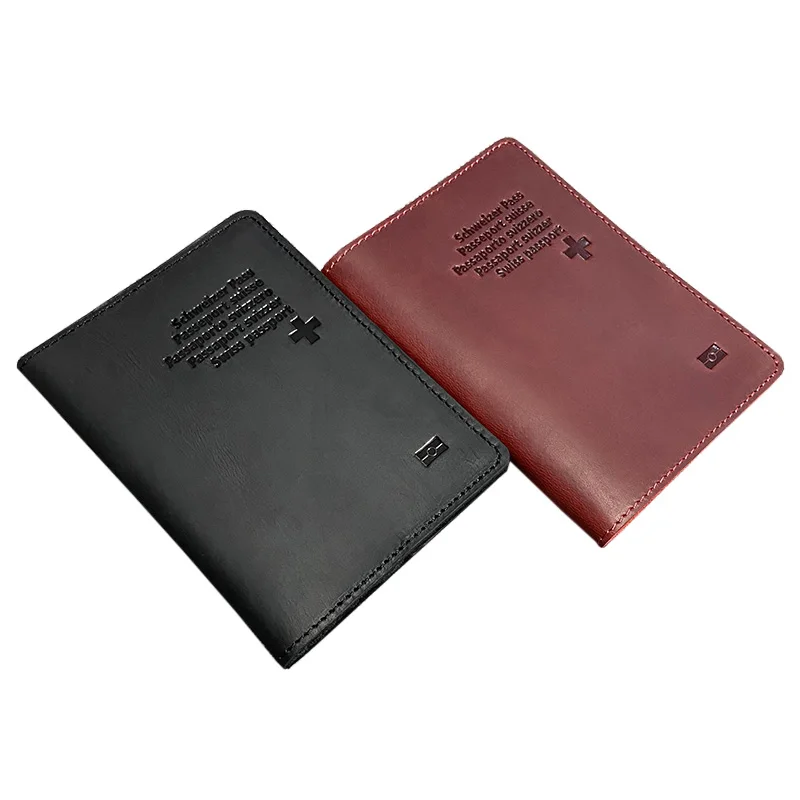 Swiss Passport Cover Genuine Leather Switzerland Travel Passport Holder Real Leather Passport Schweizer Pass Wallet