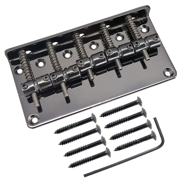 Фото Black iron bass Electric guitar Bridge 5 bass strings Guitar accessories Parts Musical instruments №1