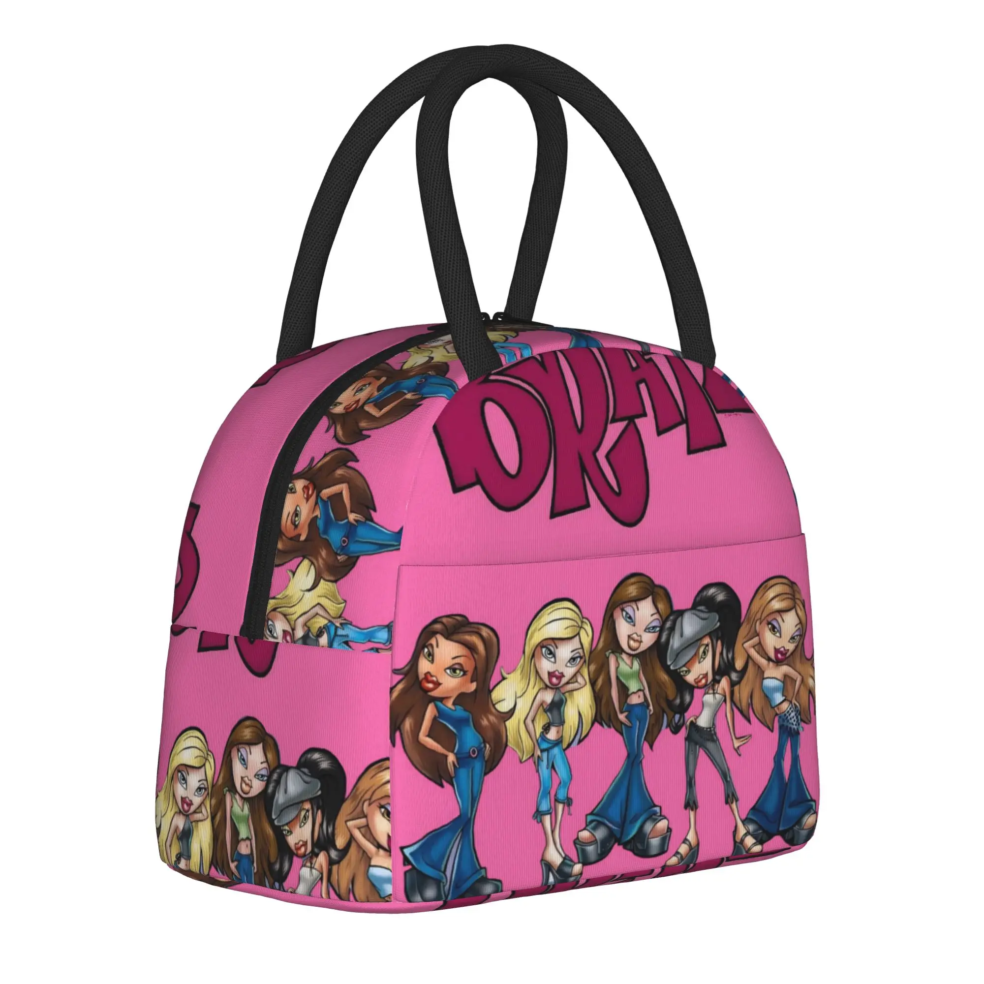 Фото Термосумки для обедов, аксессуары для девочек Bratz, контейнер для еды, термоконтейнер Harajuku, ланч-бокс для школы. №2