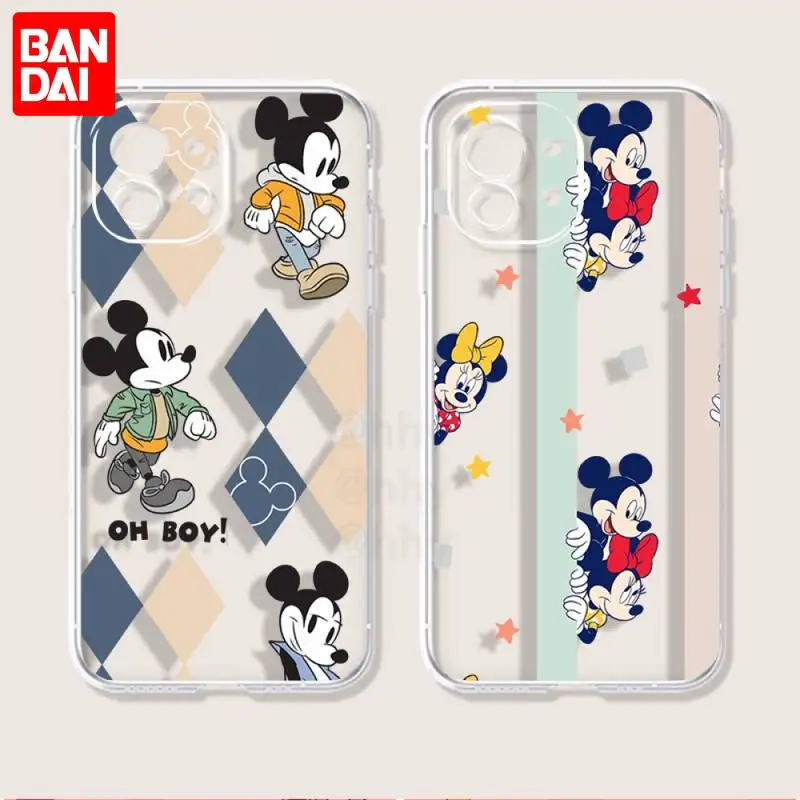 

Bandai Cute Kawaii Mickey Minnie Mouse Phone Case For Samsung S20 Fe Lite S21 S30 Ultra S8 S9 S10 E Plus Transparent Cover Clear