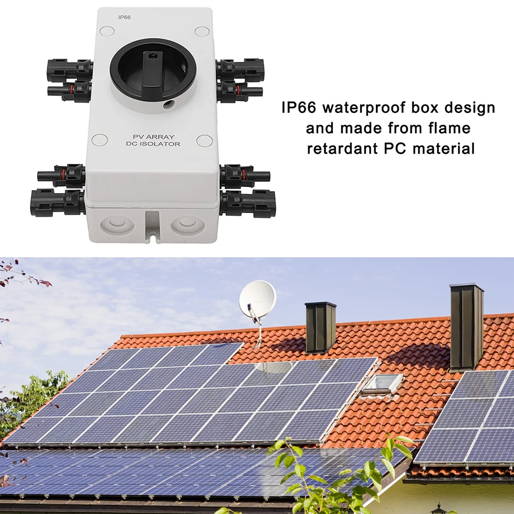 

Solar Disconnector Solar PV Switch DC Disconnect Switch Off Switch Switch 32A 1000V 4-Pole Smart Home Smart Switch