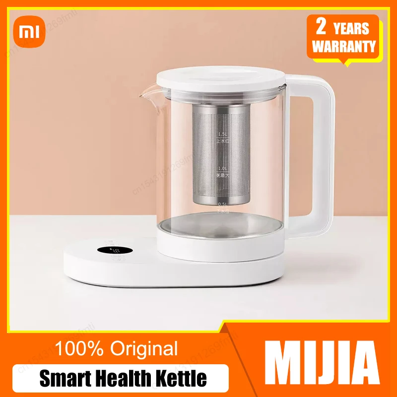 

Умный многофункциональный чайник Xiaomi емкостью 1,5 л, электрический чайник из нержавеющей стали для сохранения здоровья, работает с приложением Mi Home