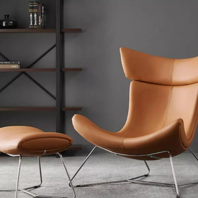 

Customized Snail Chair Imola Imola Leisure Chair Italian Single Leather Sofa Recliner Designer High Back Chair Light Luxury