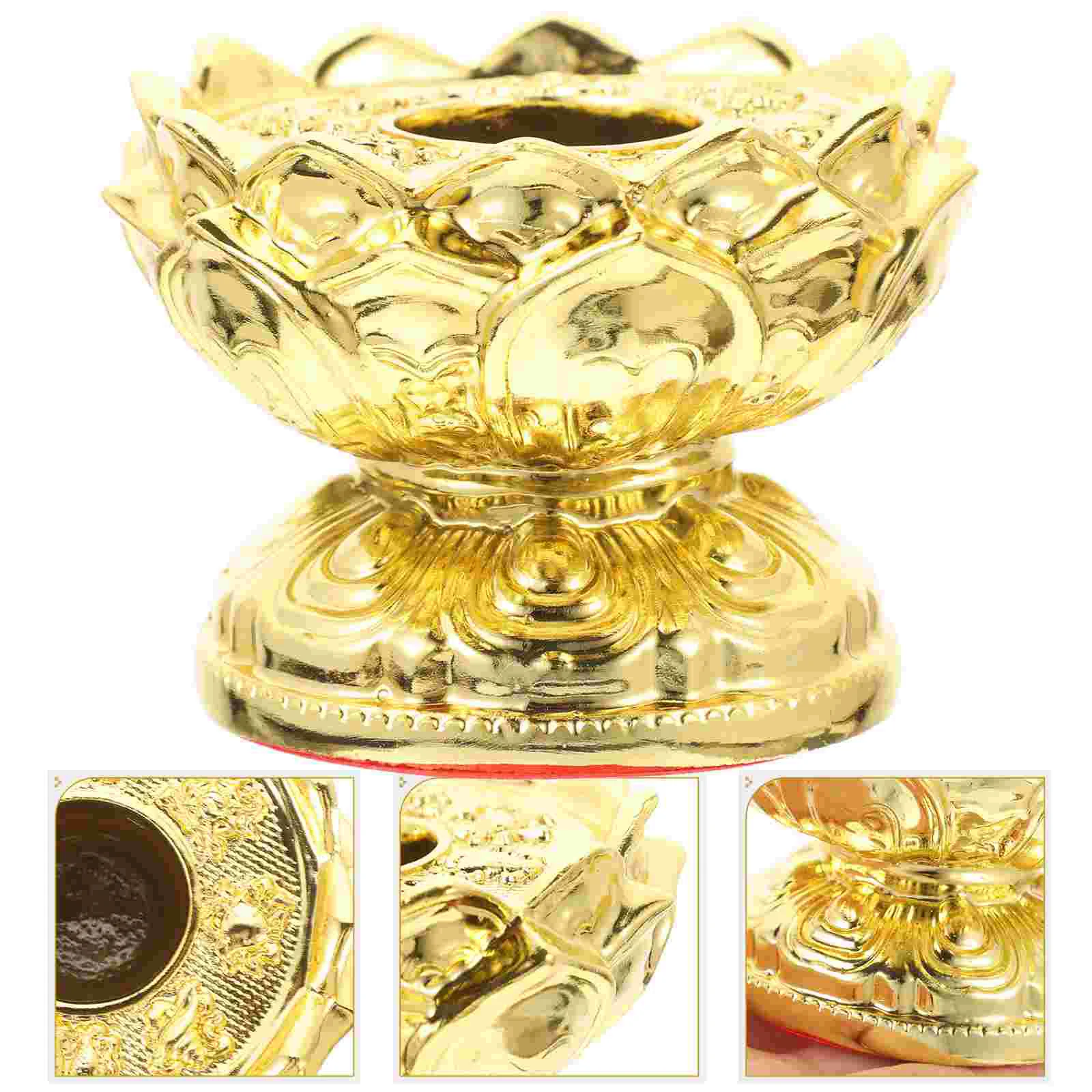 

Wheel Prayer Stand Figurine Base Holder Display Religious Tibetan Portable Pot Worship Table Support Hand Gold Held Tibet Light