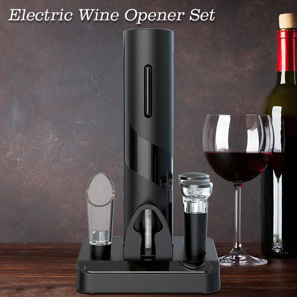 

Electric Wine Opener Set Wine Openers Cork Remover Automatic Corkscrew With USB Charging Cable Gift Kitchen Accessories Bar Tool