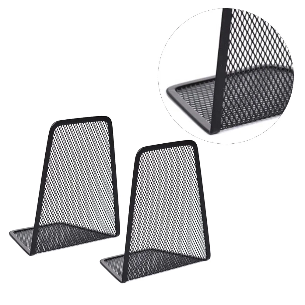 

2 Pcs Book Shelf Barbed Wire Folder Stand Desktop Iron Bookshelf Mesh Metal Frame