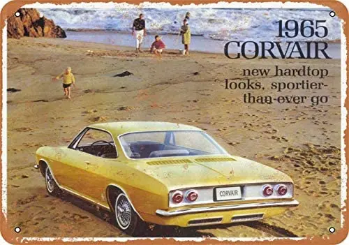 

12 x 16 inches Metal Vintage Funny Tin Sign 1965 Car Art Corvair