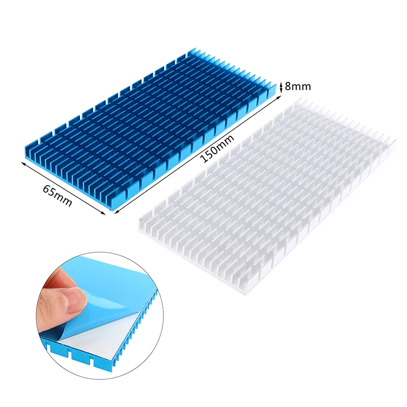 

1Pc 150*65*8MM Aluminum Heatsink Panel Heat Sink CPU Power Amplifier Radiator
