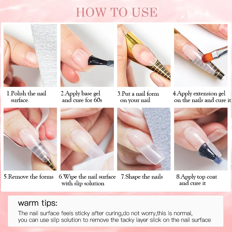 Длинные ногти гель костюм маникюр угловой толкающий палец удлиненная форма