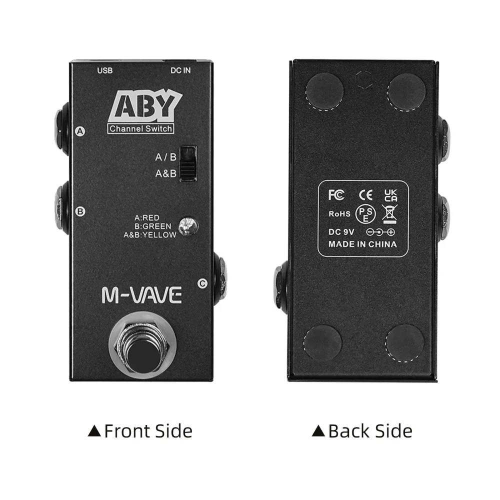 M-VAVE ABY Line Selector AB Switch Педаль эффектов для гитары True Bypass Гитара Бас Box-ABY Канальный
